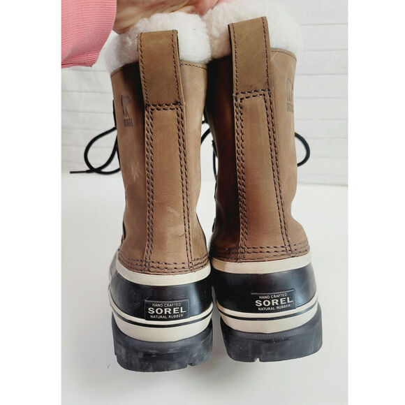 SOREL 1964 Pac Nylon Waterproof Snow Boots in Tabacco Black, sz 8.5 main image 5